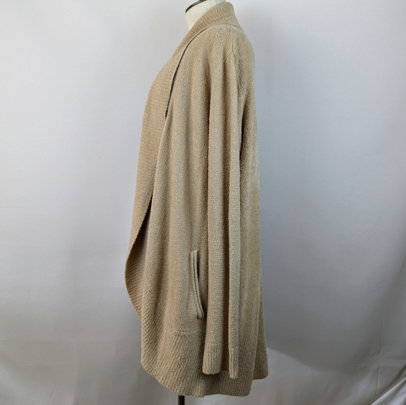 Barefoot Dreams Circle Cardigan CozyChic Lite Shawl Collar Soft Camel L/XL NWT - Picture 8 of 13